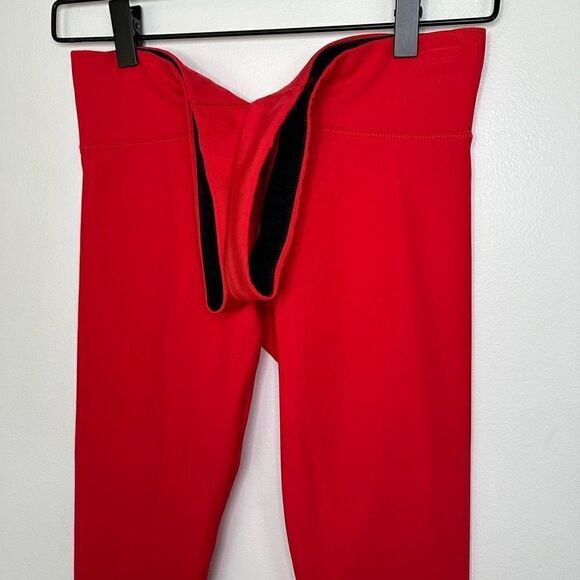 Jonathan Simkhai X Carbon38 Red Renee Legging Lace-up With Black Contrasting Und - Picture 5 of 13